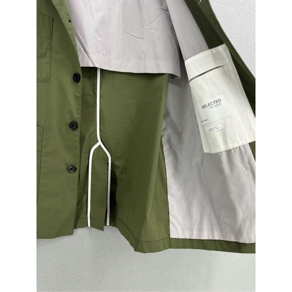Selected Homme Mens Green Organic Cotton Blend Holdo Hybrid Blazer Jacket 44R - Picture 5 of 15